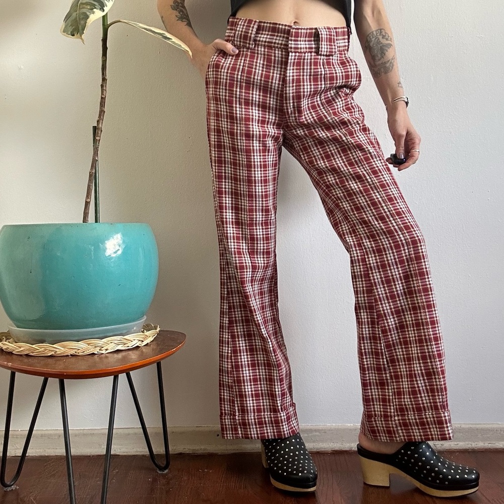 70's JC Penney Plaid Bellbottoms